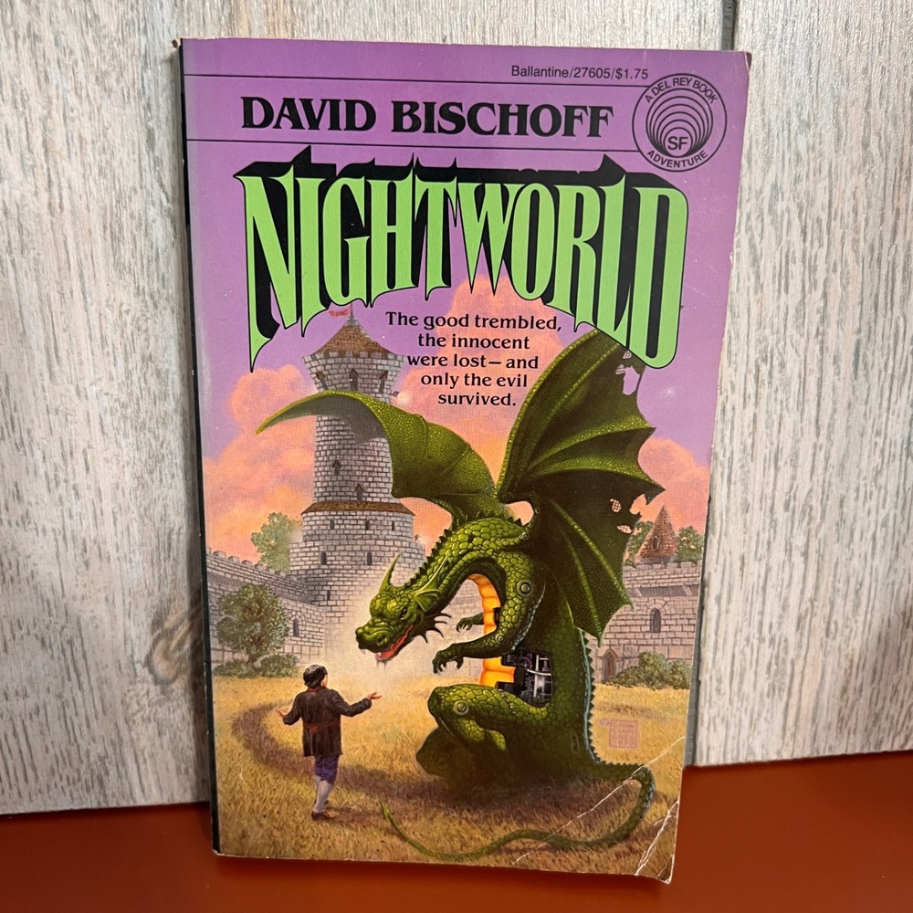 Nightworld David Bischoff 1979 First Edition Del Rey Sci-Fi Paperback 0345276051